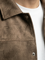 Men's Autumn Textured Snap Front Overshirt