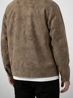 Men's Autumn Textured Snap Front Overshirt