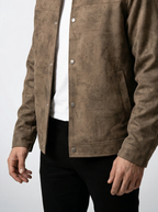 Men's Autumn Textured Snap Front Overshirt