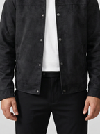 Men's Autumn Textured Snap Front Overshirt