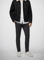 Men's Autumn Trucker Jacket with Sherpa Collar