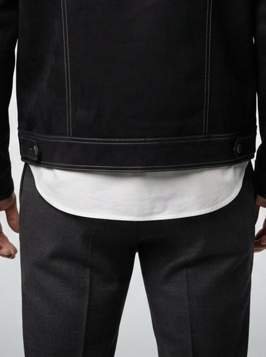 Men's Autumn Trucker Jacket with Sherpa Collar