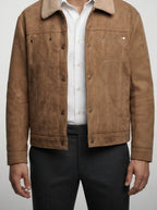Men's Autumn Trucker Jacket with Sherpa Collar