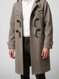 Men's Autumn Twill Hooded Toggle Duffle Coat