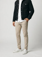 Men's Autumn Twill Trucker Jacket with Borg Collar