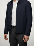 Men's Autumn Twill Zip Front Bomber Jacket