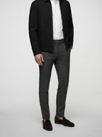 Men's Autumn Twill Zip Front Bomber Jacket