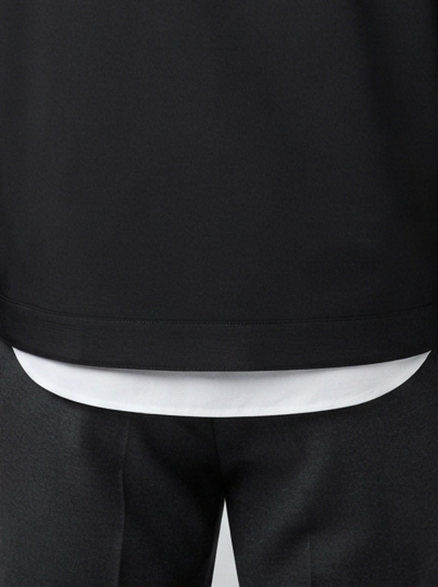 Men's Autumn Twill Zip Front Bomber Jacket