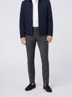 Men's Autumn Twill Zip Front Bomber Jacket