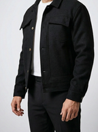 Men's Autumn Utility Field Jacket with Snap Front