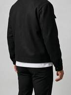 Men's Autumn Utility Field Jacket with Snap Front