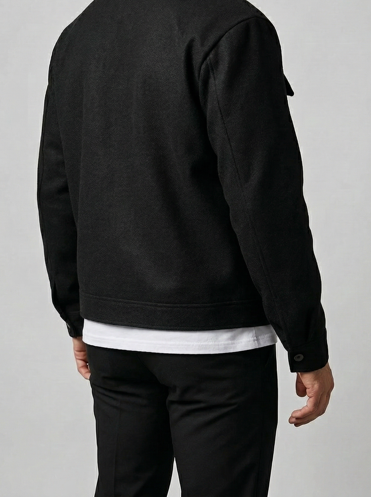 Men's Autumn Utility Field Jacket with Snap Front