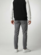 Men's Autumn Waffle Knit Colour Block Half Zip Jumper