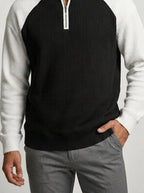 Men's Autumn Waffle Knit Quarter Zip Jumper