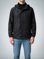 Men's Autumn Waterproof Rain Jacket with Snap Storm Flap