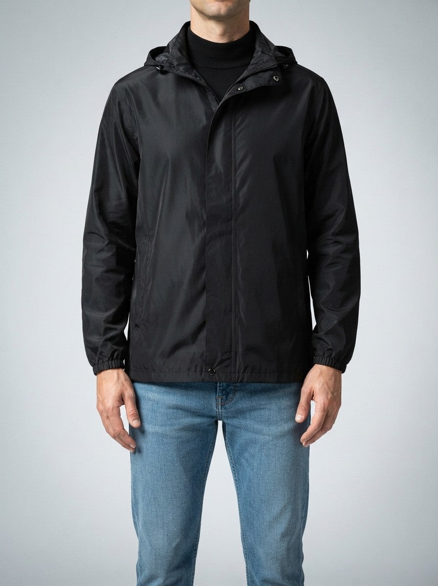 Men's Autumn Waterproof Rain Jacket with Snap Storm Flap