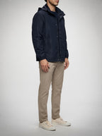 Men's Autumn Waterproof Rain Jacket with Snap Storm Flap