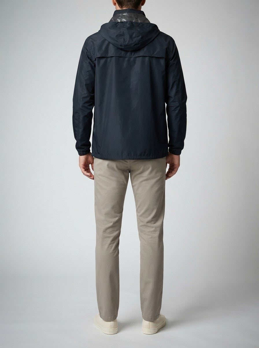 Men's Autumn Waterproof Rain Jacket with Snap Storm Flap