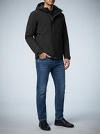 Men's Autumn Waterproof Shell Rain Jacket with Toggle Hood