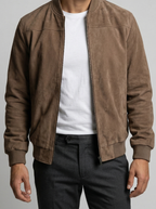 Men's Autumn Zip Front Stand Collar Flight Jacket