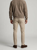 Men's Autumn Zip-Up Bomber Jacket with Ribbed Collar