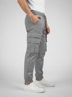 Men's Casual Cargo Joggers with Patch Pockets