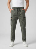 Men's Casual Cargo Joggers with Zip Pocket