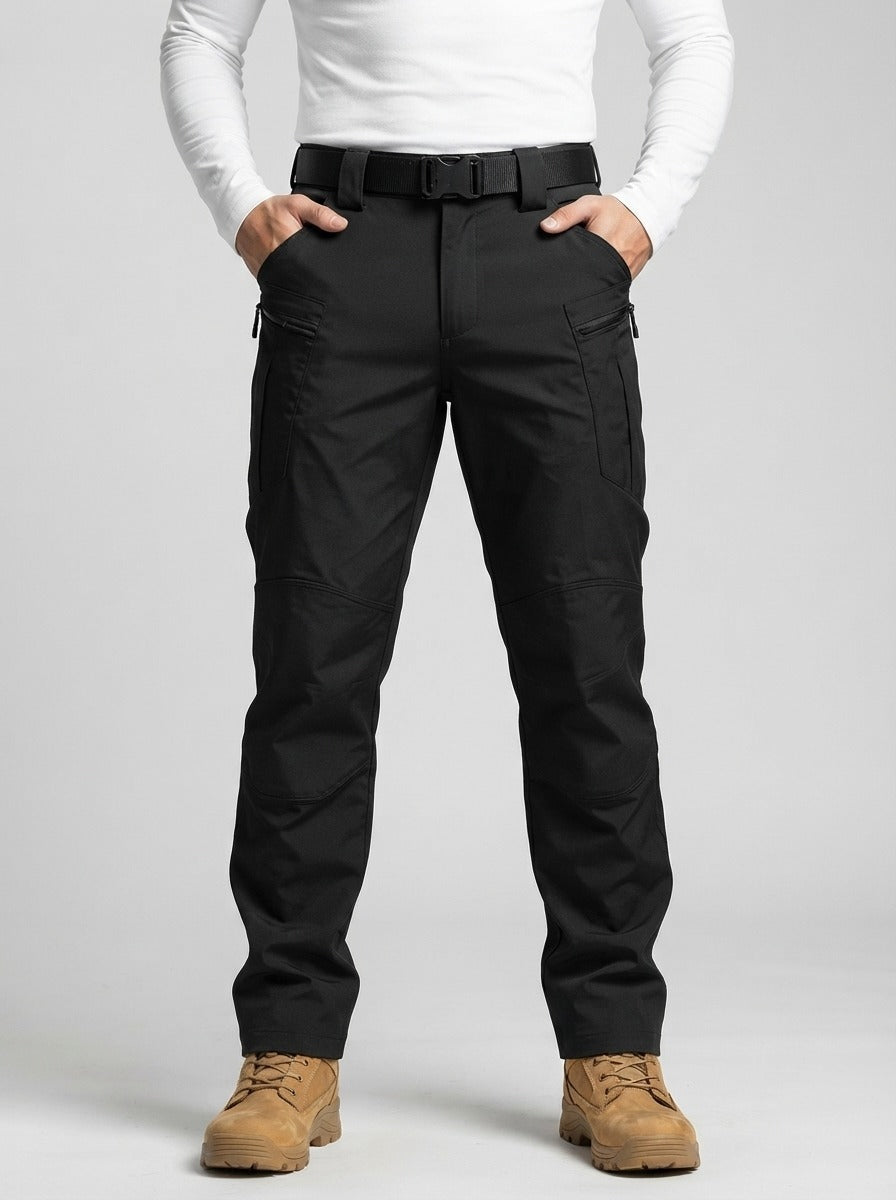 Men's Casual Cargo Trousers with Belt Loop Waistband