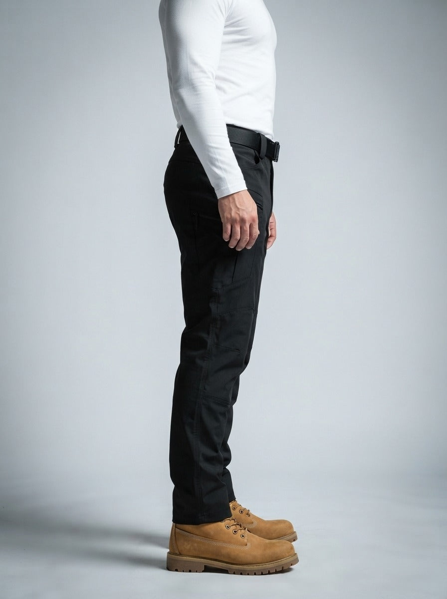 Men's Casual Cargo Trousers with Belt Loop Waistband
