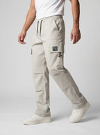 Men's Casual Cargo Trousers with Drawstring Waist