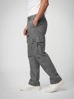 Men's Casual Cargo Trousers with Drawstring Waist