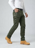 Men's Casual Cargo Trousers with Flap Pockets