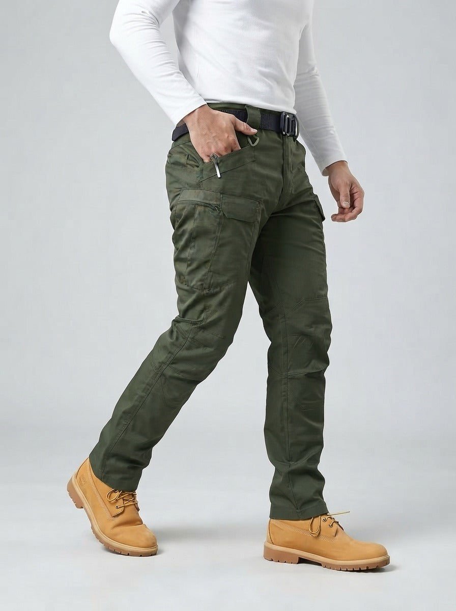 Men's Casual Cargo Trousers with Flap Pockets