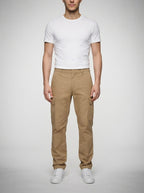 Men's Casual Cargo Trousers with Patch Pockets