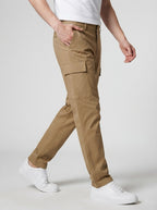 Men's Casual Cargo Trousers with Patch Pockets