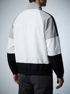 Men's Casual Colour Block Track Jacket with Zip Pockets