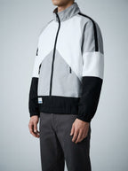 Men's Casual Colour Block Track Jacket with Zip Pockets