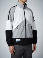 Men's Casual Colour Block Track Jacket with Zip Pockets