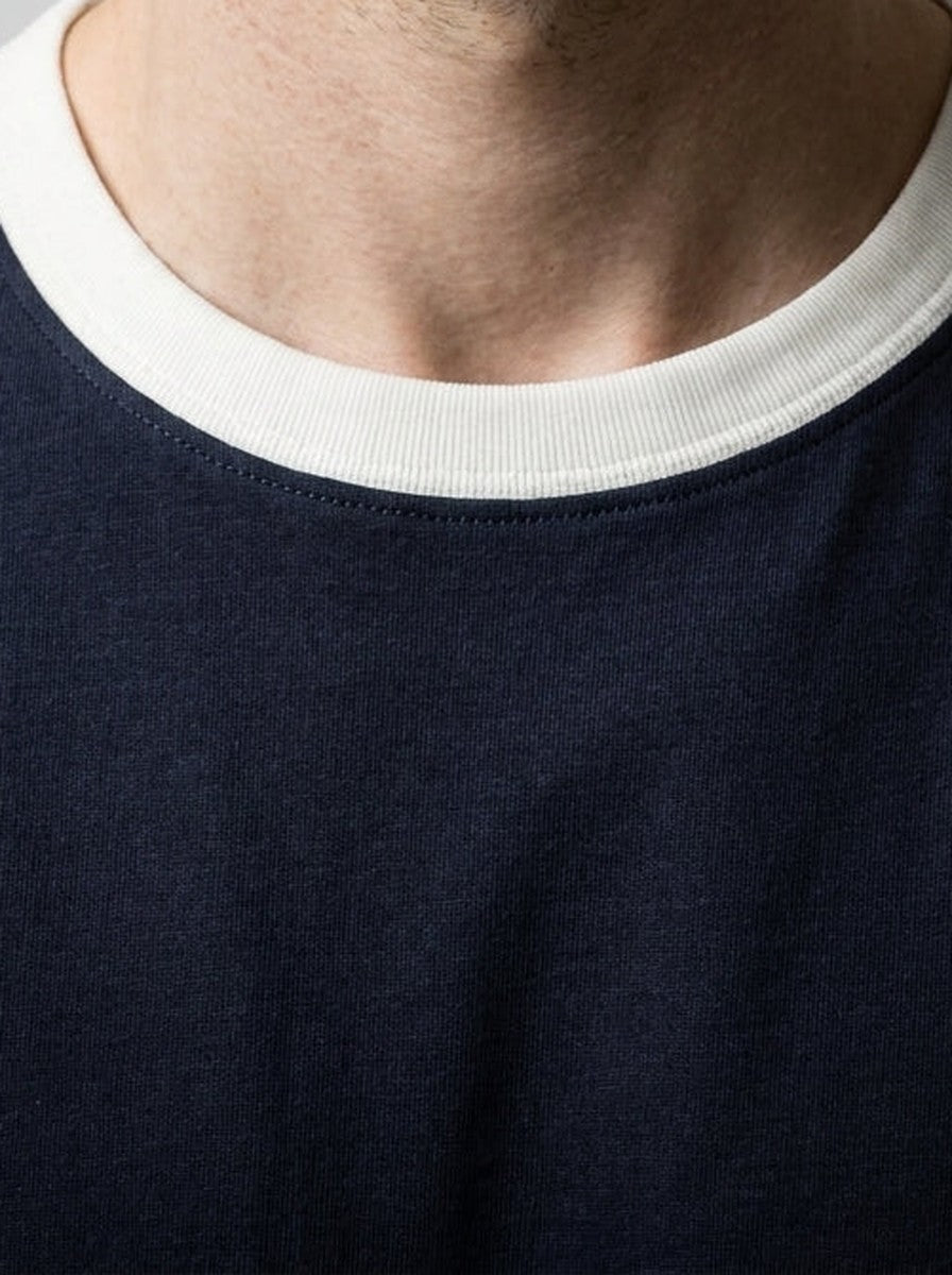 Men's Casual Contrast Trim Cotton Crew Neck T-Shirt