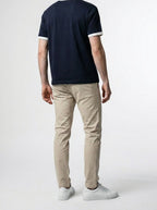 Men's Casual Contrast Trim Cotton Crew Neck T-Shirt