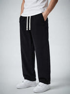 Men's Casual Corduroy Sweatpants with Drawstring Waist