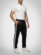 Men's Casual Jogger Pants with Contrast Side Stripe