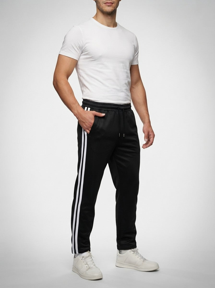Men's Casual Jogger Pants with Contrast Side Stripe