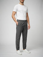 Men's Casual Joggers with Ribbed Cuff and Side Piping