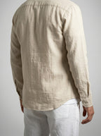 Men's Casual Linen Long Sleeve Shirt