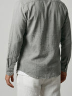 Men's Casual Linen Long Sleeve Shirt