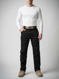 Men's Casual Multi Pocket Cargo Trousers with Zip Fastening