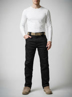 Men's Casual Multi Pocket Cargo Trousers with Zip Fastening
