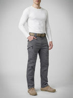 Men's Casual Multi Pocket Cargo Trousers with Zip Fastening