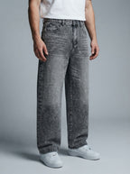 Men's Casual Oversized Baggy Jeans with Washed Finish | Y2K Streetwear